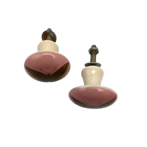 Whimsical Pink Butterfly Door Cabinet Knobs Fixture 2"x2" Resin Drawer Door Pull - Picture 2 of 5